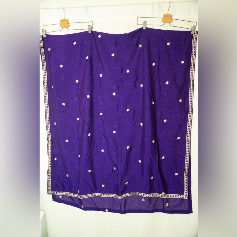 Woman salwar Chinnon Silk Party Wear  Embroidered Suit 44 XXl - Picture 7 of 12